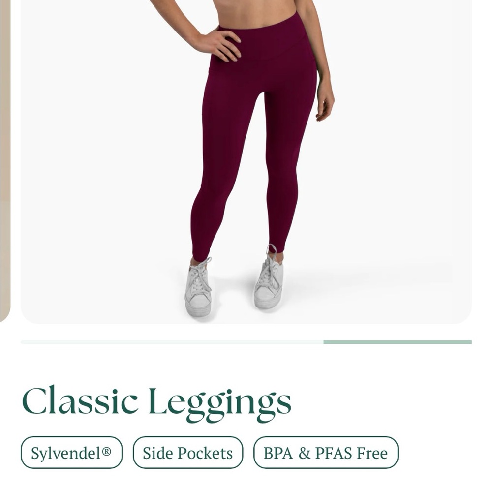 Women's Burgundy Leggings